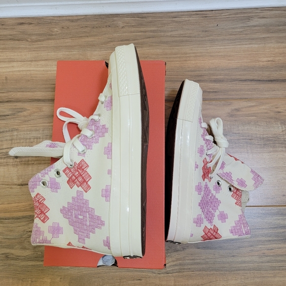 Converse Chuck 70 Egret/ Beyond Pink/ Soft Red size US 7.5 - Picture 10 of 11